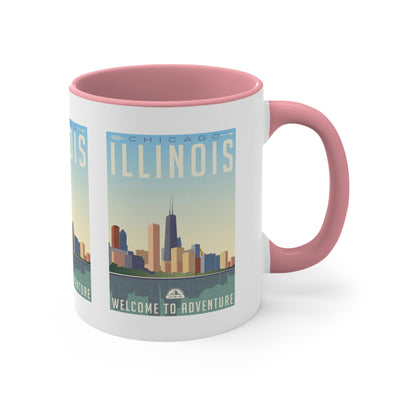 Illinois Coffee Mug Mug Ezra's Clothing Pink 11oz 