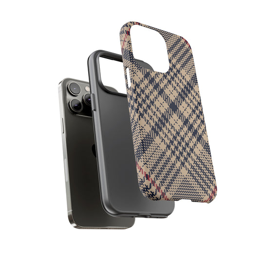 Blue Scottish Plaid Case - Dual Layer Tough Case - Fits Many Smartphone Models