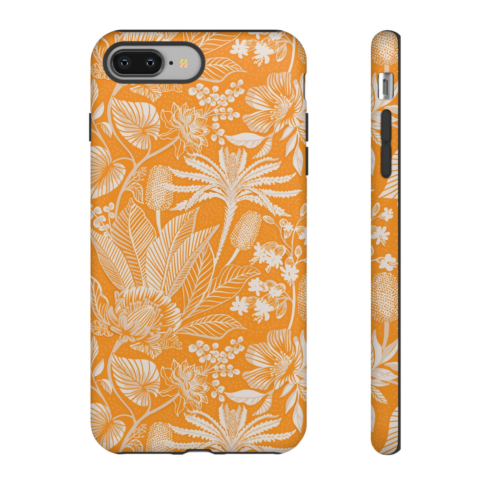 Orange Tropics Case - Dual Layer Tough Case - Fits Many Smartphone Models