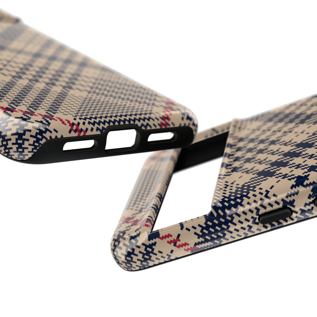 Blue Scottish Plaid Case - Dual Layer Tough Case - Fits Many Smartphone Models