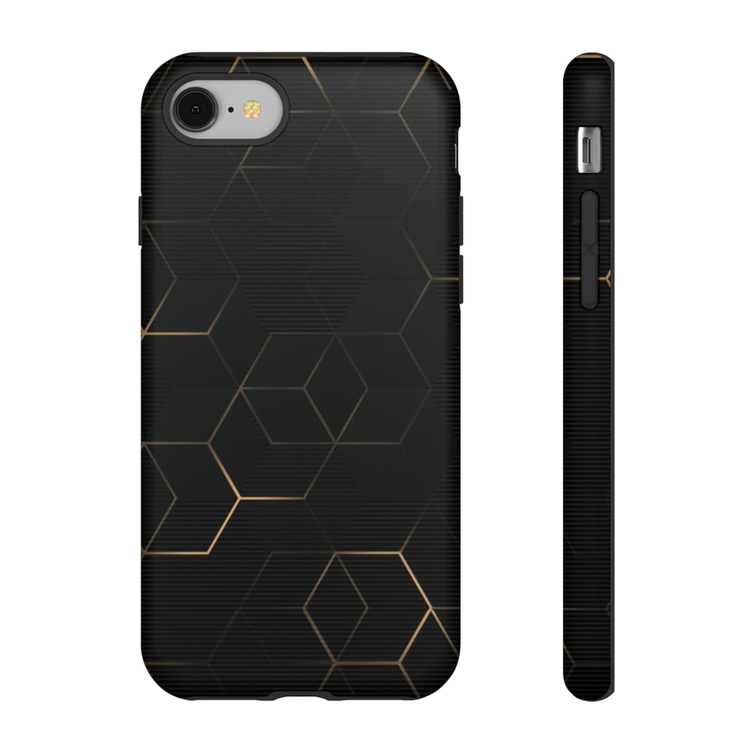 Black Gold Hexagon Case - Ezra's Clothing - Tough Case