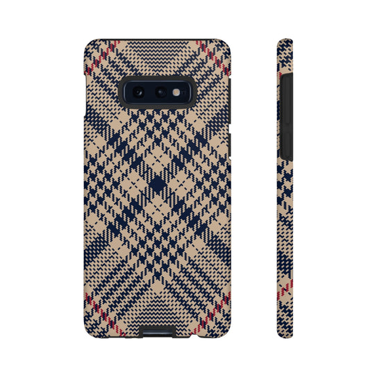 Blue Scottish Plaid Case - Dual Layer Tough Case - Fits Many Smartphone Models