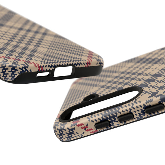 Blue Scottish Plaid Case - Dual Layer Tough Case - Fits Many Smartphone Models