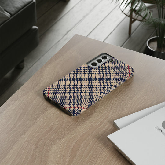 Blue Scottish Plaid Case - Dual Layer Tough Case - Fits Many Smartphone Models