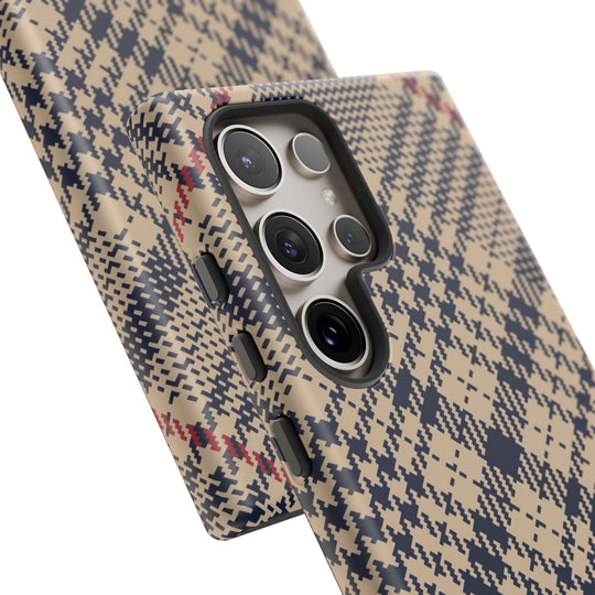 Blue Scottish Plaid Case - Dual Layer Tough Case - Fits Many Smartphone Models