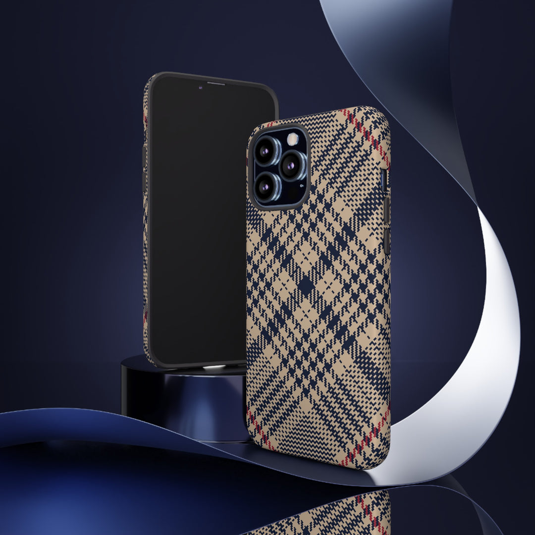 Blue Scottish Plaid Case - Dual Layer Tough Case - Fits Many Smartphone Models