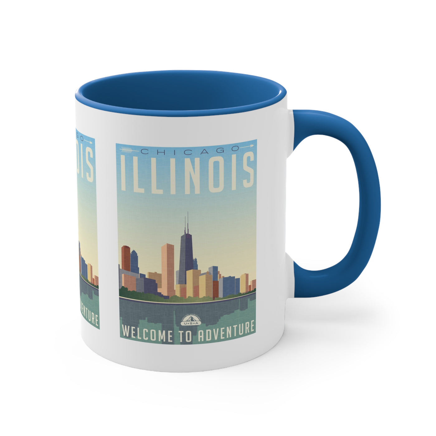 Illinois Coffee Mug Mug Ezra's Clothing Blue 11oz 