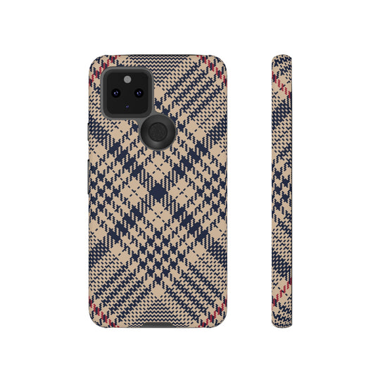 Blue Scottish Plaid Case - Dual Layer Tough Case - Fits Many Smartphone Models