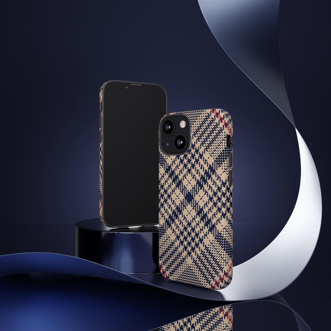 Blue Scottish Plaid Case - Dual Layer Tough Case - Fits Many Smartphone Models