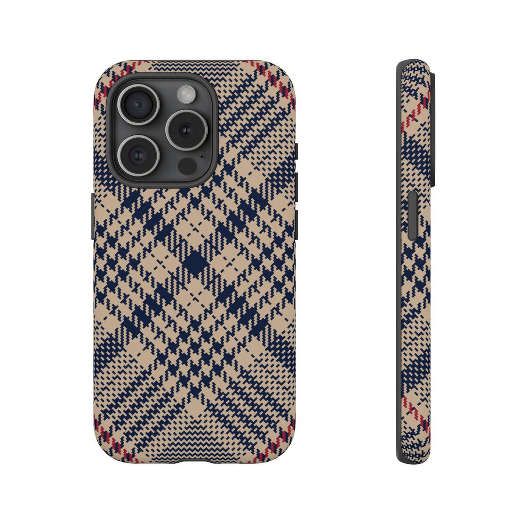 Blue Scottish Plaid Case - Dual Layer Tough Case - Fits Many Smartphone Models