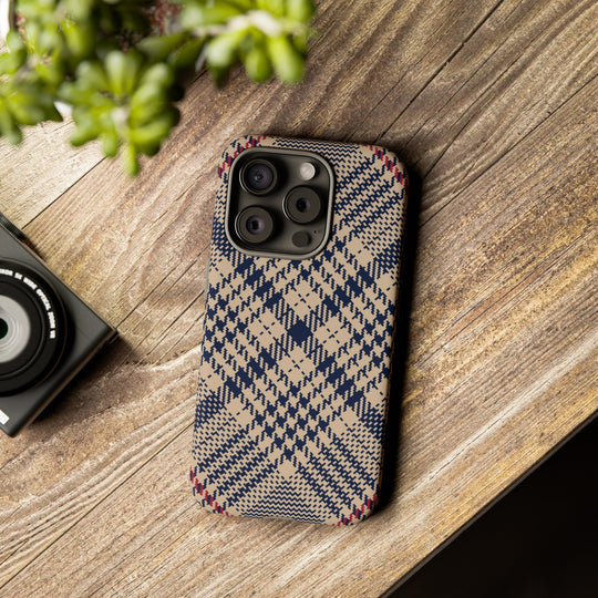 Blue Scottish Plaid Case - Dual Layer Tough Case - Fits Many Smartphone Models