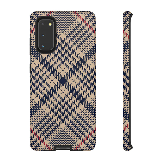 Blue Scottish Plaid Case - Dual Layer Tough Case - Fits Many Smartphone Models