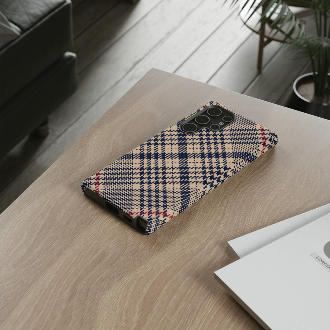 Blue Scottish Plaid Case - Dual Layer Tough Case - Fits Many Smartphone Models