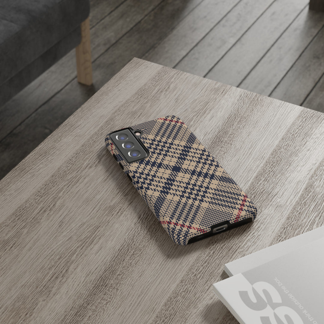 Blue Scottish Plaid Case - Dual Layer Tough Case - Fits Many Smartphone Models