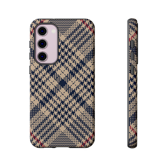 Blue Scottish Plaid Case - Dual Layer Tough Case - Fits Many Smartphone Models