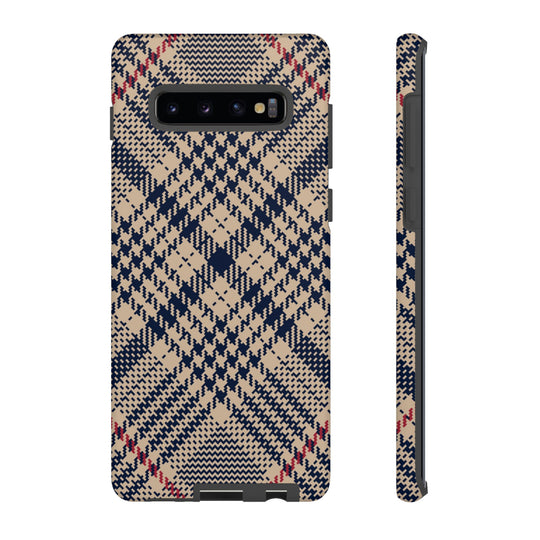 Blue Scottish Plaid Case - Dual Layer Tough Case - Fits Many Smartphone Models