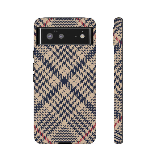 Blue Scottish Plaid Case - Dual Layer Tough Case - Fits Many Smartphone Models