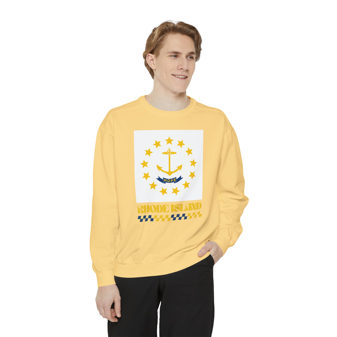 Rhode Island Retro Sweatshirt - Ezra's Clothing - Sweatshirt