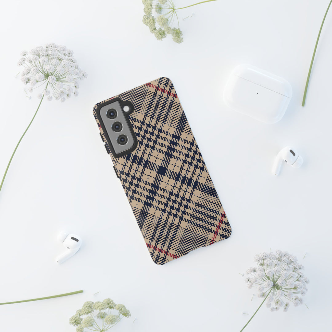 Blue Scottish Plaid Case - Dual Layer Tough Case - Fits Many Smartphone Models