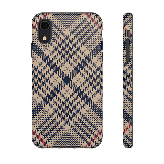 Blue Scottish Plaid Case - Dual Layer Tough Case - Fits Many Smartphone Models