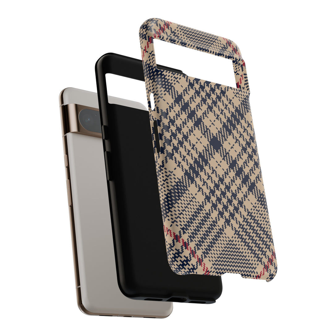 Blue Scottish Plaid Case - Dual Layer Tough Case - Fits Many Smartphone Models