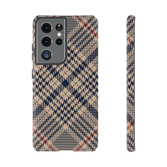 Blue Scottish Plaid Case - Dual Layer Tough Case - Fits Many Smartphone Models