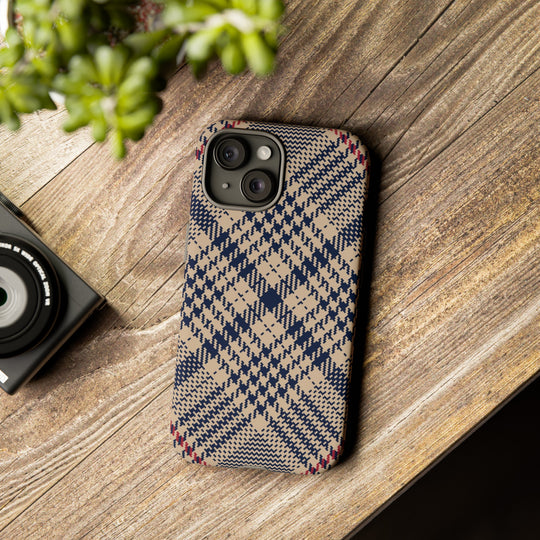 Blue Scottish Plaid Case - Dual Layer Tough Case - Fits Many Smartphone Models