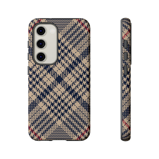 Blue Scottish Plaid Case - Dual Layer Tough Case - Fits Many Smartphone Models