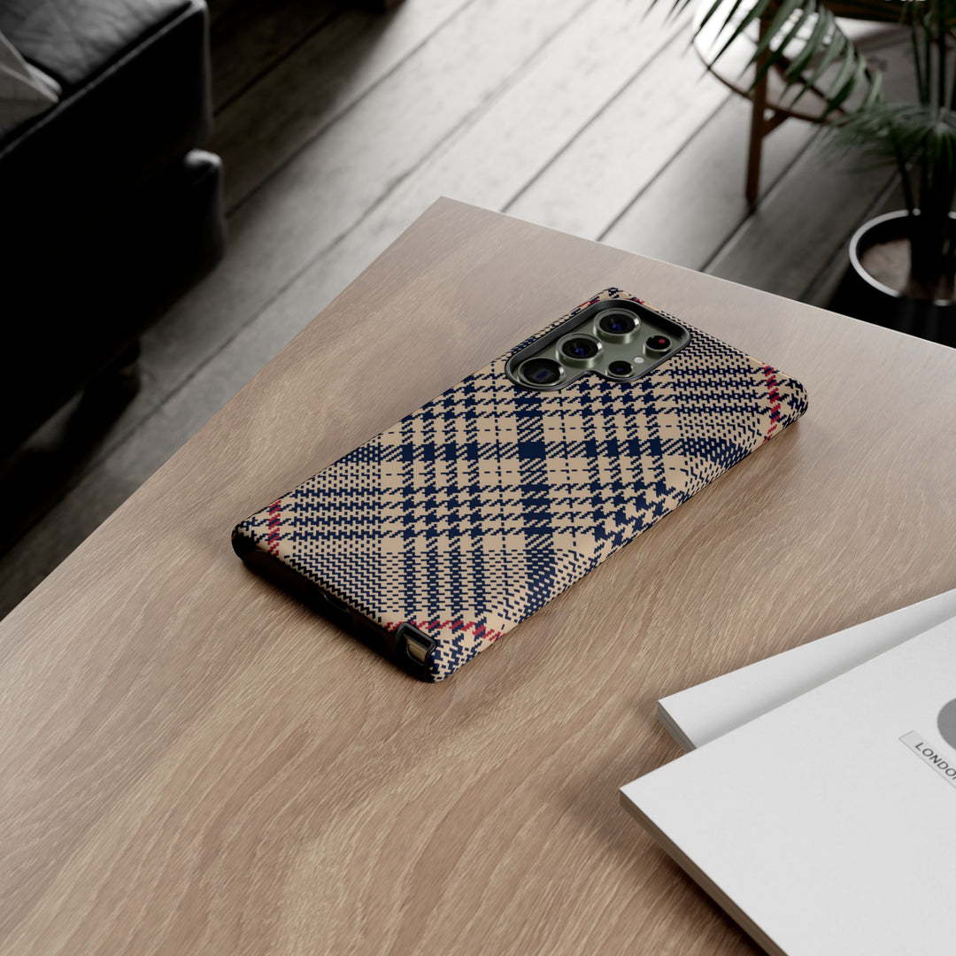 Blue Scottish Plaid Case - Dual Layer Tough Case - Fits Many Smartphone Models