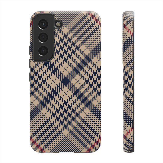 Blue Scottish Plaid Case - Dual Layer Tough Case - Fits Many Smartphone Models