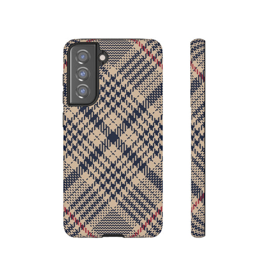 Blue Scottish Plaid Case - Dual Layer Tough Case - Fits Many Smartphone Models