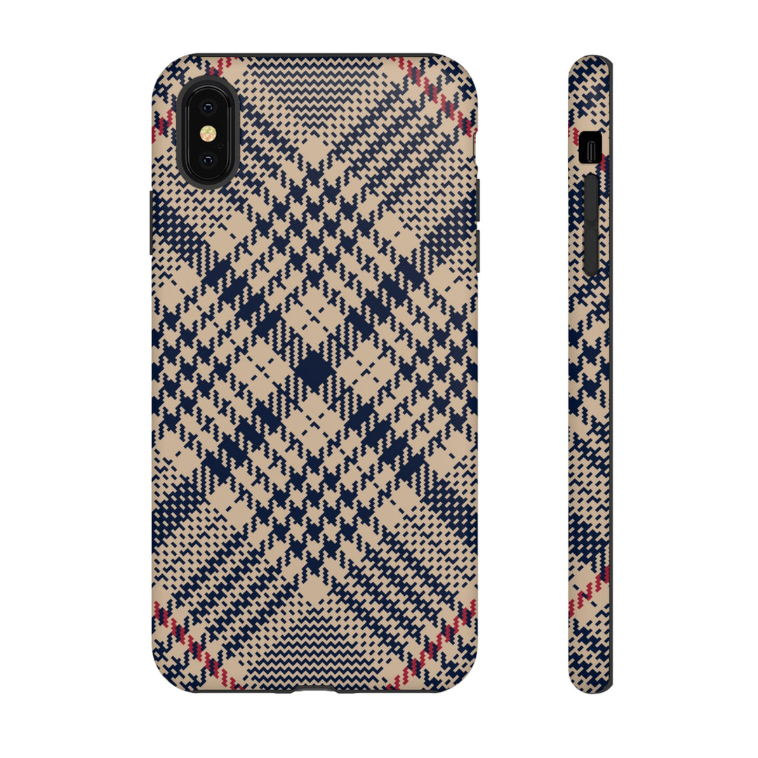 Blue Scottish Plaid Case - Dual Layer Tough Case - Fits Many Smartphone Models