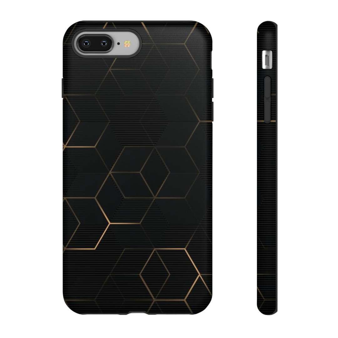 Black Gold Hexagon Case - Ezra's Clothing - Tough Case