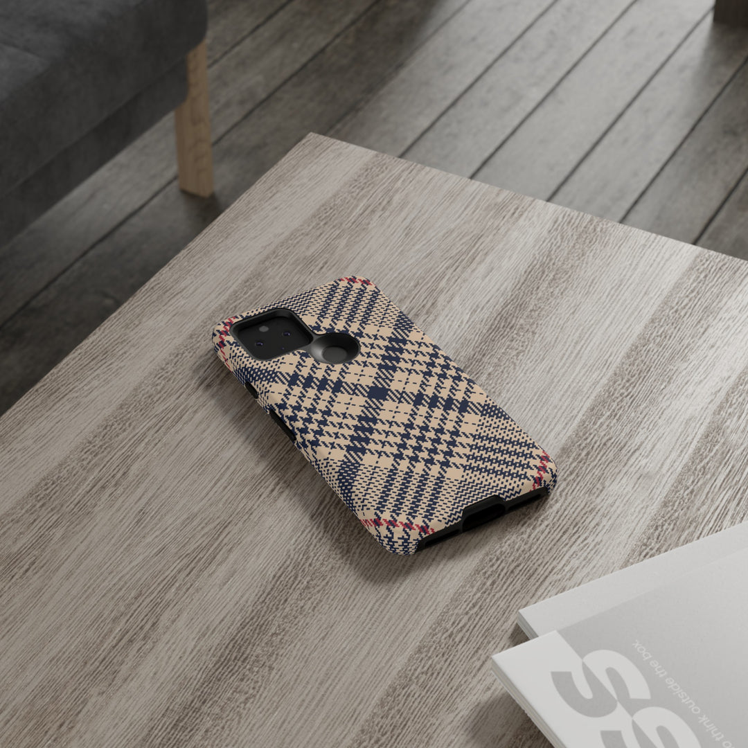 Blue Scottish Plaid Case - Dual Layer Tough Case - Fits Many Smartphone Models