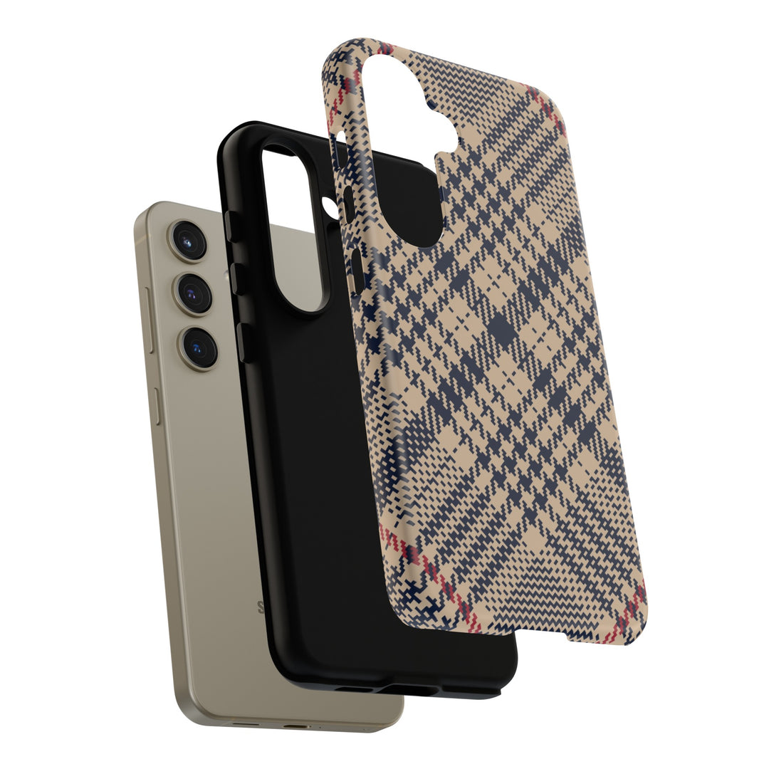 Blue Scottish Plaid Case - Dual Layer Tough Case - Fits Many Smartphone Models