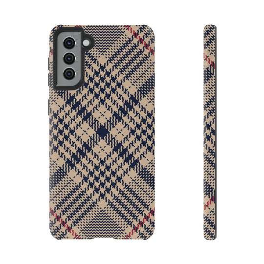 Blue Scottish Plaid Case - Dual Layer Tough Case - Fits Many Smartphone Models