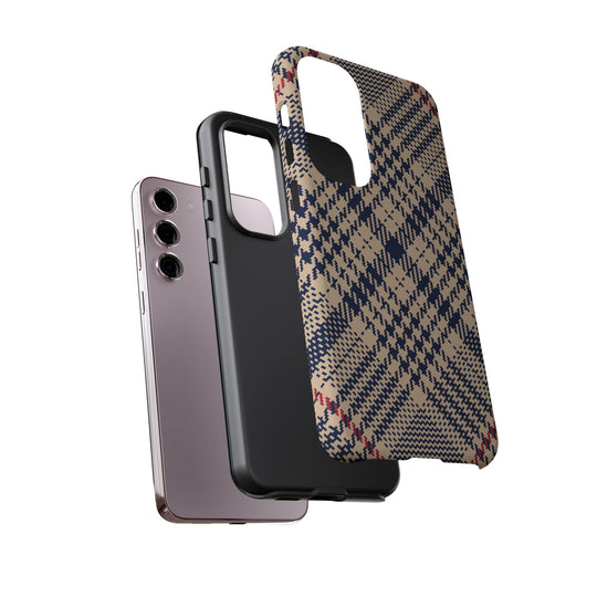 Blue Scottish Plaid Case - Dual Layer Tough Case - Fits Many Smartphone Models