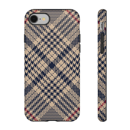 Blue Scottish Plaid Case - Dual Layer Tough Case - Fits Many Smartphone Models