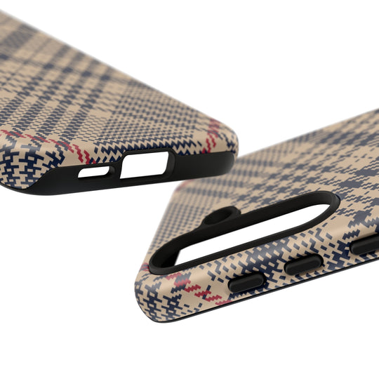 Blue Scottish Plaid Case - Dual Layer Tough Case - Fits Many Smartphone Models