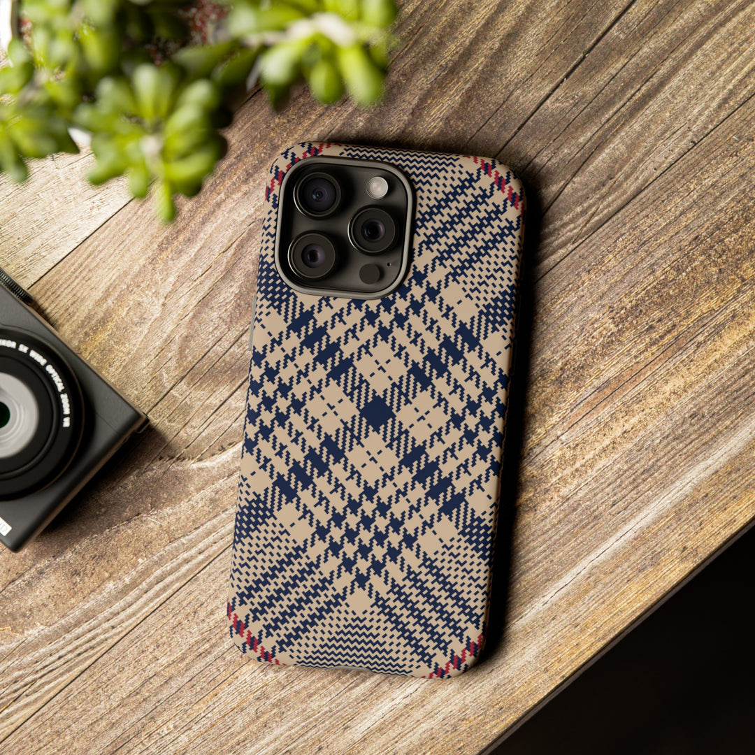 Blue Scottish Plaid Case - Dual Layer Tough Case - Fits Many Smartphone Models