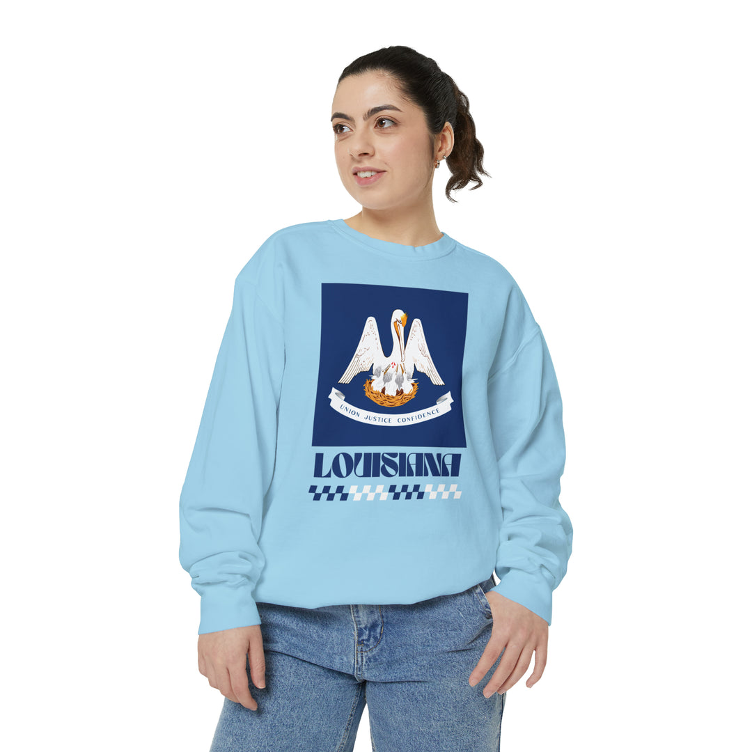 Louisiana Retro Sweatshirt - Ezra's Clothing - Sweatshirt