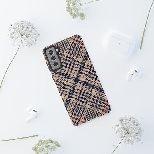 Blue Scottish Plaid Case - Dual Layer Tough Case - Fits Many Smartphone Models