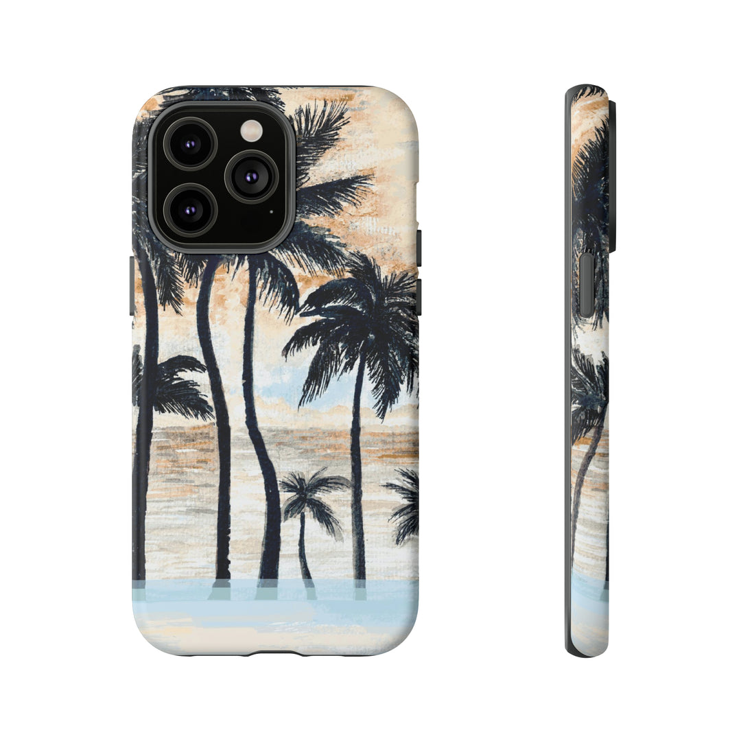 Beach Palms Watercolor Case - Ezra's Clothing - Tough Case