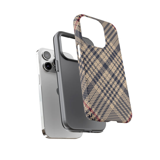 Blue Scottish Plaid Case - Dual Layer Tough Case - Fits Many Smartphone Models