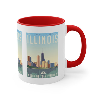 Illinois Coffee Mug Mug Ezra's Clothing Red 11oz 
