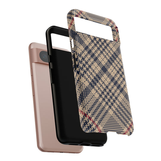 Blue Scottish Plaid Case - Dual Layer Tough Case - Fits Many Smartphone Models