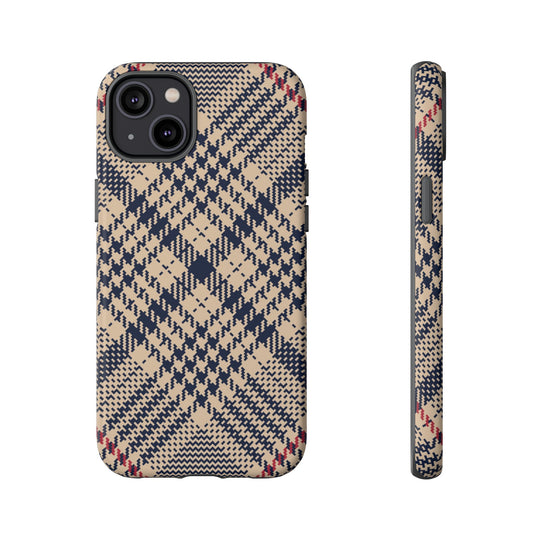 Blue Scottish Plaid Case - Dual Layer Tough Case - Fits Many Smartphone Models