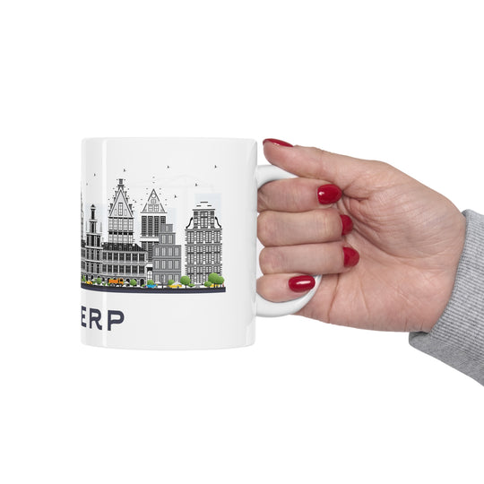 Antwerp Belgium Coffee Mug - Ezra's Clothing - Mug