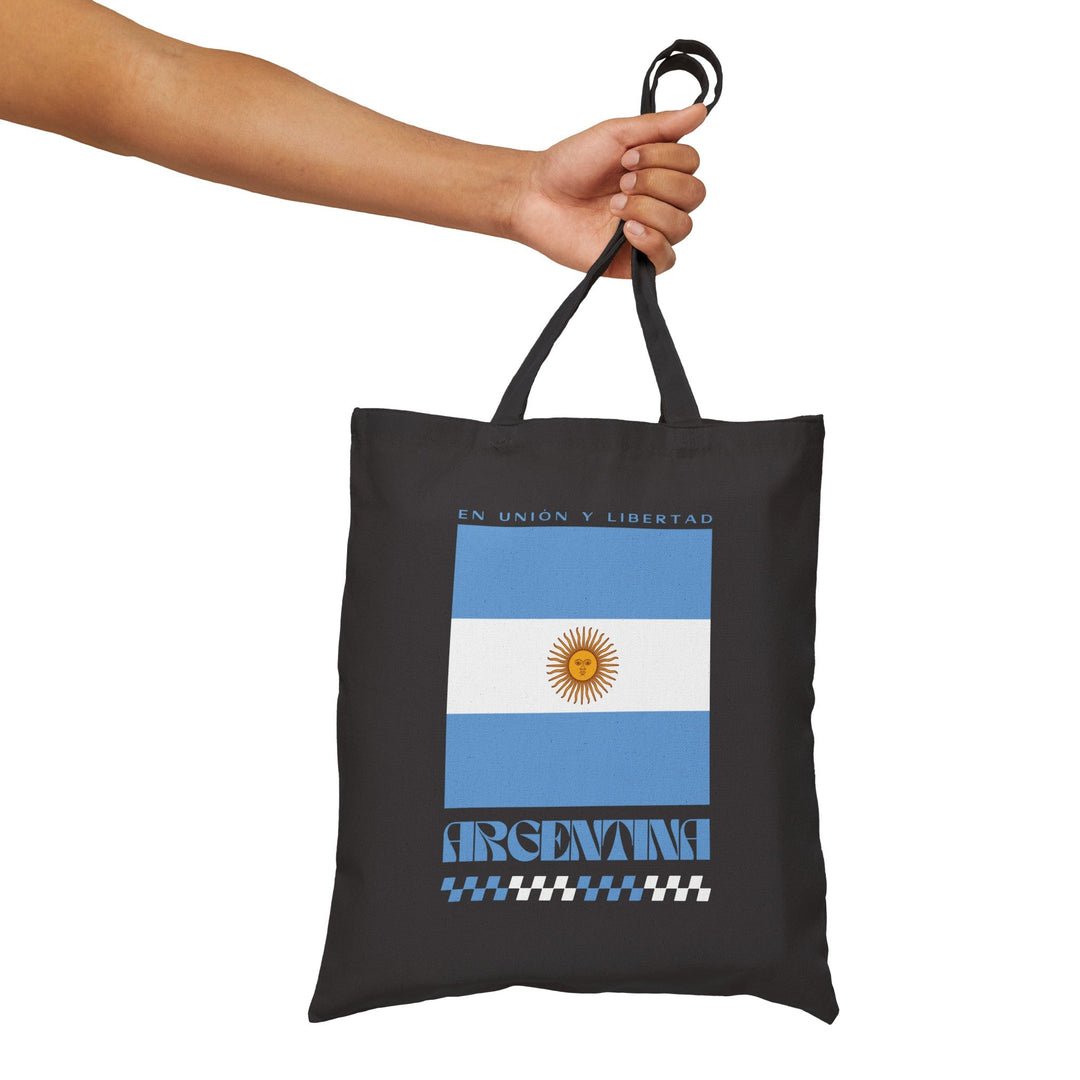 Argentina Retro Print Cotton Canvas Tote Bag - Ezra's Clothing - Bags