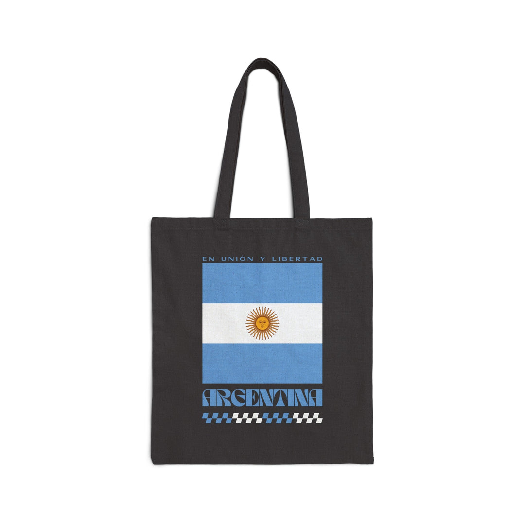 Argentina Retro Print Cotton Canvas Tote Bag - Ezra's Clothing - Bags